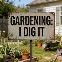 Gardening Humor Aluminum Sign Vintage Garden Yard Farmhouse Wall Decor Plaque for Plant Lovers 20x30cm（7.8x11.8inch）