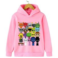 New Sprunki Cartoon Kids Hoodie Game Incredibox Sweatshirts Boys Clothes Girls Hooded Pullover Spring Children Long Sleeve Tops 100