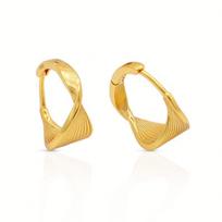 Chris April New Arrival 925 Sterling Silver Earring Torsion Lines Hoop Earrings for Women Hoop Earrings auksas