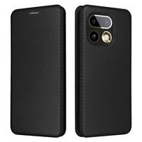Compatible For Realme 16 Pro 5G Case Carbon Fiber Texture Drop-Proof PU Leather Phone Cover juoda