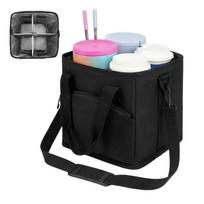 A25F-4 Compartment Drink Bag, Multiple Tumbler Holder Caddy With Adjustable Strap, Drink Caddy Tote Bag For Travel, Hiking juoda