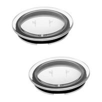 93271 Milk Frother Lid For Nespresso Aeroccino 3 3R - Cover & Seal, For Nespresso 3593 & 3594 Milk Frother Machines 2Pcs (Transparent,NONE) skaidri