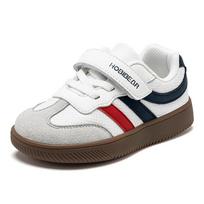 Happy Bear Kids' Wide-Toe Retro Velcro Sneakers for Boys and Girls 30