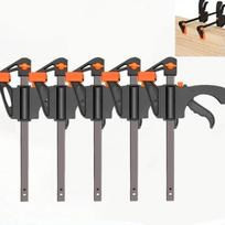 4 Inch Woodworking Bar Clamps Hard Quick Ratchet Release Clips Heavy Duty Hand Tools for Carpentry Gluing & Wood Working 4inch 2pc