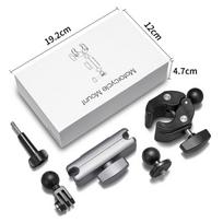 Motorcycle Handlebar Clip Holder Bicycle Bike Seatpost Clamp for Gopro 12 11 10 9 8 7 Insta360 X3 X4 Action Camera Accessories Motocycle