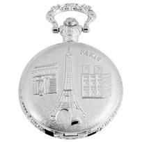 Clasixx Men's Silver Metal Pocket Watch signature line chic accent