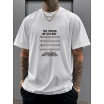 Men's Hip-Hop Music Graphic T-Shirt - Bold Sound & Song Print, Soft Breathable Round Neck Short Sleeve Tee Suitable for Daily Wear, Sports S balta