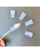 5pcs Soft Silicone Charger Cable Winder Fast Charging Cable Protector Sleeve for Apple IPhone Data Cord Clear Case Clip gryna