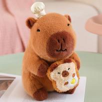 25-45cm Cartoon Bread Capybara Plush Toy Chips Backpack Capibara Cosplay Chef Capybara Toy for Birthday Gifts 25cm brown