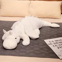 1vnt 70-150cm Milžiniškas baltas drakonas pliušinis žaislas su vienaragio ragu skraidančiais sparnais Drakonai Dinosai Apkabinimas Pagalvė Dinos miega Dovana about 65-70cm