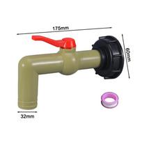 Plastic Faucet Connector Set For 1000L Rainwater IBC Tanks, 2 Ball Valve Components For Garden Watering Equipment Garden Faucet China Mainland
