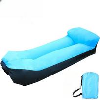 1Pcs 210×70CM Fast Inflatable Sofa Camping Air Lounger Beach Sleeping Bag Portable Foldable Air Sofa for Travel Outdoor Lazy Bed mėlyna
