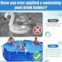 Poolside Cup Holder for Above Ground Swimming Pool Pool Cup Holder Pool Drink Holder Fits 2 Inch Or Less Poolside Top Bar China Mainland
