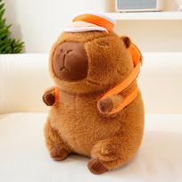 Capybara Plush Toy Basketball Backpack & Sports Card Holder - Girls' Sleep Companion & Birthday Gift 26 cm ruda