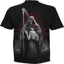 Spiral Dead Kiss (Unisex Black Short Sleeve TShirts) Large S