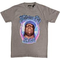 Biggie Smalls Unisex Tshirt Rip Airbrush (Medium) S
