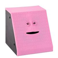 Kūrybingas beždžionės veido taupyklė Interaktyvi judesio jutikliu taupyklė Smagi dovana vaikams Brick Pink