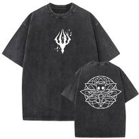 Limited Game Hollow Knight Vintage Washed T Shirt Men Gothic Cosplay Clothing Tshirts Unisex Humor Fashion Short Sleeve Tshirt S