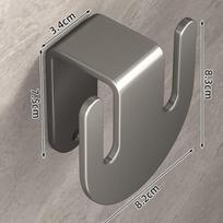 Stainless Steel Wall Shoe Rack With Waterproof Design And Easy Adhesive Mount For Home And Bathroom Use pilka spalva