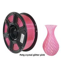 PETG 3D Printing Transparent Crystal-Clear Shimmer Pink Printer Filament 1.75mm Diameter  for FDM 3D Printers ±0.02mm Accuracy PETG&3D Printing Filaments&PETG