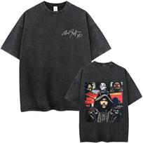 Vintage Washed The Weeknd Starboy Album Graphic Tshirt Men Women Hip Hop Fashion Pop Music Tshirts Male Casual Cotton T Shirts S