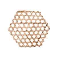 Natural Hexagon Placemat, Heat and Non-Stick for Dining Table One Size
