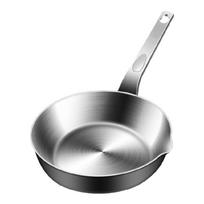 Portable Miniature Frying Pan Ergonomic Handle Stainless Steel Eggs Saucepan Space Efficient Kitchen Cookware