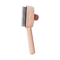 ABS Pet Brush For Shedding Control Massage Grooming Comb Removes Loose Hair Gentle Dog Hair Care rožinė