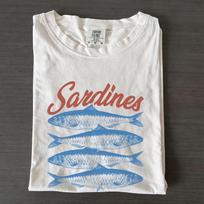 Sardines Fish Comfort Colors T-Shirt, Vintage Retro Ocean Life Graphic Tee S