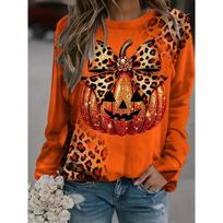 Women'S Sweatshirt Pattern Paisley Casual Long Sleeve Round Neck Regular Top Daily Wear Casual Print S