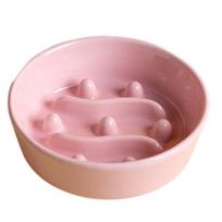 Pet Slow Feeder Bowl, Ceramic Anti-vomiting Dog Bowl, Non-slip Pet Food Bowl, Reduces Choking for Dogs Cats Size#A