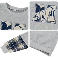Disney Mickey Mouse Boys' Faux Two-Piece Sweatshirt 150/72 viržių pilka spalva