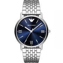 Emporio Armani AR80010 Blue Dial Men's Watch 43mm sidabras