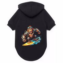Cute Dog Hoodie, Cool Skateboard Monkey Print, Spring Summer Thin, Fashion Pet Apparel XS 0.45-0.9kg