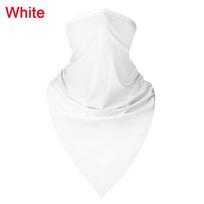 Motorcycle Windproof Dust Headwear Bandana Neck Cover Balaclava Scarf Wrap White(Pure color)-1 piece