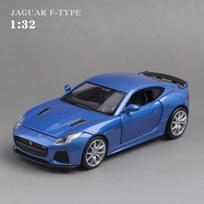 1:32 mastelio F-TYPE kupė lydinio automobilio modelis, metalinių žaislinių transporto priemonių modelis su garsu ir šviesa berniukams, žaisliniams vaikams, dovana 1/32-14.5x6.5x4cm mėlyna
