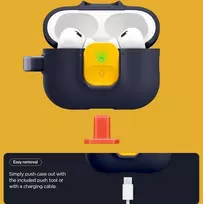 Dėklas AirPods Pro 3 mėlynas ir geltonas Spigen