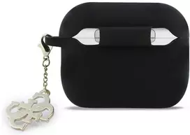 Dėklas ausinėms AirPods Pro 3 su pakabuku juodas Guess