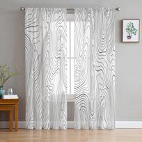Paprastos linijos ir abstraktūs kalnai tiulio užuolaidos svetainei, miegamajam, šydinė užuolaida, langų namų dekoras, užuolaidos 135W x 114H(cm)