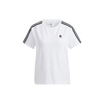 Adidas Neo Micro Logo Stripe Casual Sports Short-Sleeved T-Shirt Women Tops White HE4512 S