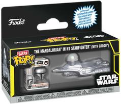 Funko Bitty POP figure Ride Star Wars The Mandalorian In N1 Starfighter With Grogu