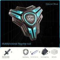 Fidget Spinner Metal Cool Luminous Fingertip Gyro Set EDC Stress Relief Toys Hand Spinner Gift for Adults Children mėlyna