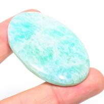 Amazonite 3.6x5.5mm Natural Cabochon Fine Loose 111.45Cts. w2d16 mėlyna