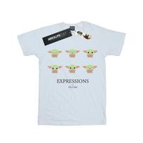 Star Wars Womens/Ladies The Mandalorian Expressions Of The Child Cotton Boyfriend T-Shirt S balta