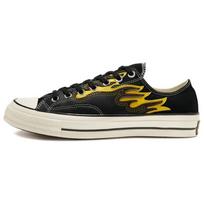 Converse 1970s Chuck Taylor All Star Round-toe Lace-up Low-Top Canvas Shoes Unisex Black and Yellow 35