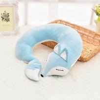 Kelioninė pagalvė U formos kaklo pagalvė Miela lapės pagalvė Apsikabinimo pagalvės Dekoratyvinė pagalvė Biuro miego pagalvė 30*30*8CM mėlyna