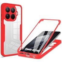 Case for Xiaomi Redmi 15C 4G/5G, Full Front and Back Double-Sided Protection - Red Border