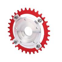 104 BCD 32T Chainring 104BCD Sprocket Adapter 32T Positive Negative Tooth Plate Conversion Base Kit for Tongsheng Mid raudona