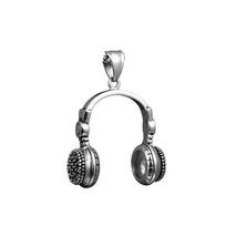 Punk Hip Hop DJ Music Headphone Pendant Necklace Long Chain For Men Women Punk Rock Headset Necklace Male Jewelry Gift