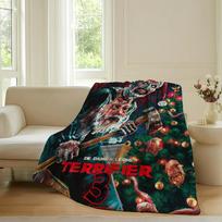 Horror movie T-Terrifier Blanket For Sofa Office Bed Plane Travel Sleep Read Relax Camping Soft And Warm 30x40in black